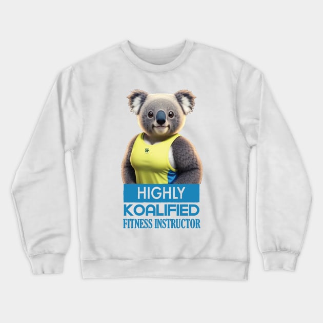 Just a Highly Koalified Fitness Instructor Koala Meme 2 Crewneck Sweatshirt by Dmytro